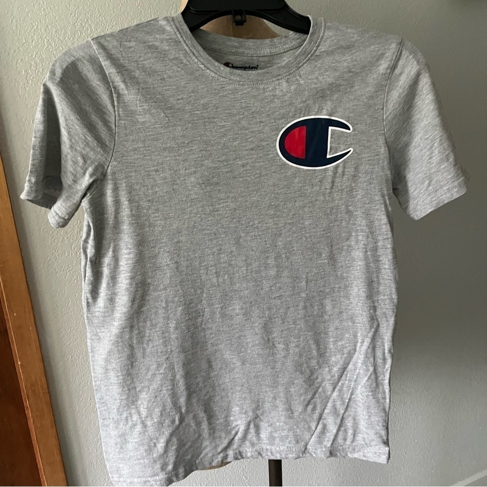 SET OF 3 Boys XL CHAMPION Short Sleeve Tshirt AOP Gray Blue - Picture 2 of 9